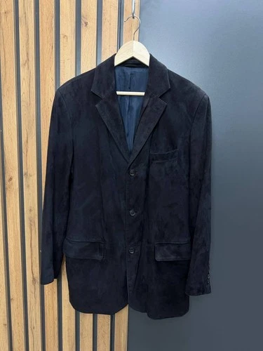 Enrico Mandelli Suede Leather Blazer Jacket Size 48 - product listing photo