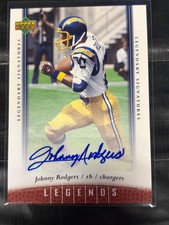JOHNNY RODGERS 2006 UD LEGENDS AUTO NEBRASKA CORNHUSKERS 1972 HEISMAN TROPHY