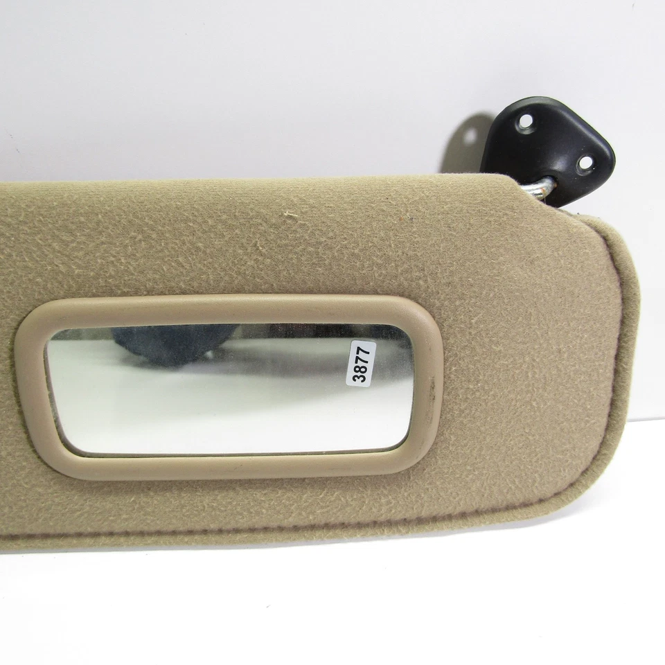 1989-2006 Ford Ranger Sun Visor Shade Passenger Right Dark Tan OEM W/ Mirror - Image 3 of 4