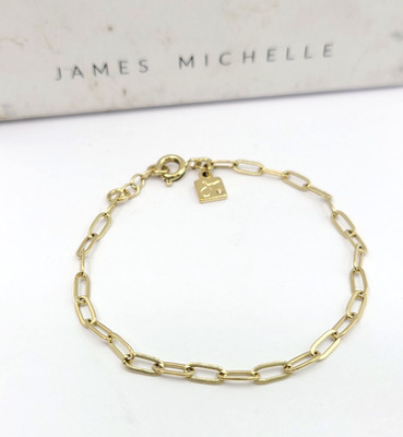 James Michelle 2.5mm Link Bracelet 6'' - 6.5'' 10k Gold PVD
