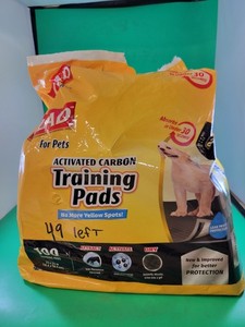 Glad 23" x 23" Activated Carbon Odor Control Dog Training Pads - Black (49 Pcs)