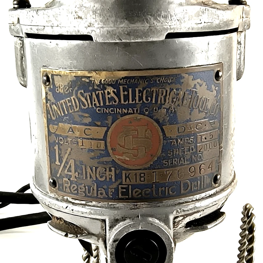 Vintage Model K18 United States Electrical Tool Co Drill 1/4 In / Tested Works - Image 3 of 4