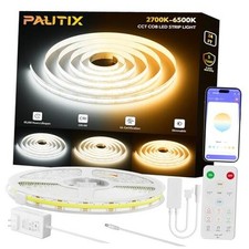 COB LED Strip Lights 2700K-6500K CCT Tunable White 24ft UL 2700K-6500K/24ft