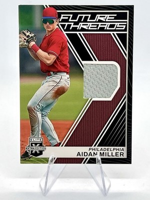 Aidan Miller 2023 Elite Extra Edition FUTURE THREADS RELIC #FT-AM Phillies