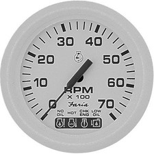 Faria 33150 Dress Tachometer Gauge with System Check Indicator-White, 4