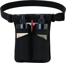 Tuhaoge Massage Bottle Bag,Massage Oil Holster for 2 2 Bottle, Black