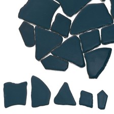 200g Ceramic Mosaic Tiles for Crafts Irregular Ceramic Tiles Pieces Blue Green