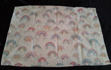 Pottery Barn Kids Rainbows & Stars Std Pillowcase White Pink Blue Purple Gold