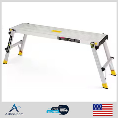 4 Ft. X 12 In. X 20 In. Aluminum Slim-Fold Work Platform, Load Capacity 300 Lbs.