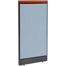 24-1/4"W x 47-1/2"H Deluxe Non-Electric Office Partition Panel with Raceway Blue