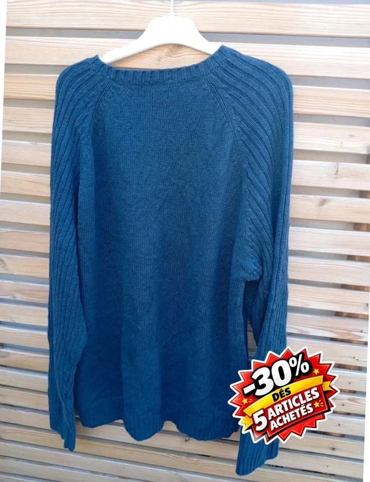 Pull Homme Timberland Bleu Marine Taille XL – Logo Brodé Poitrine - Photo 4/4