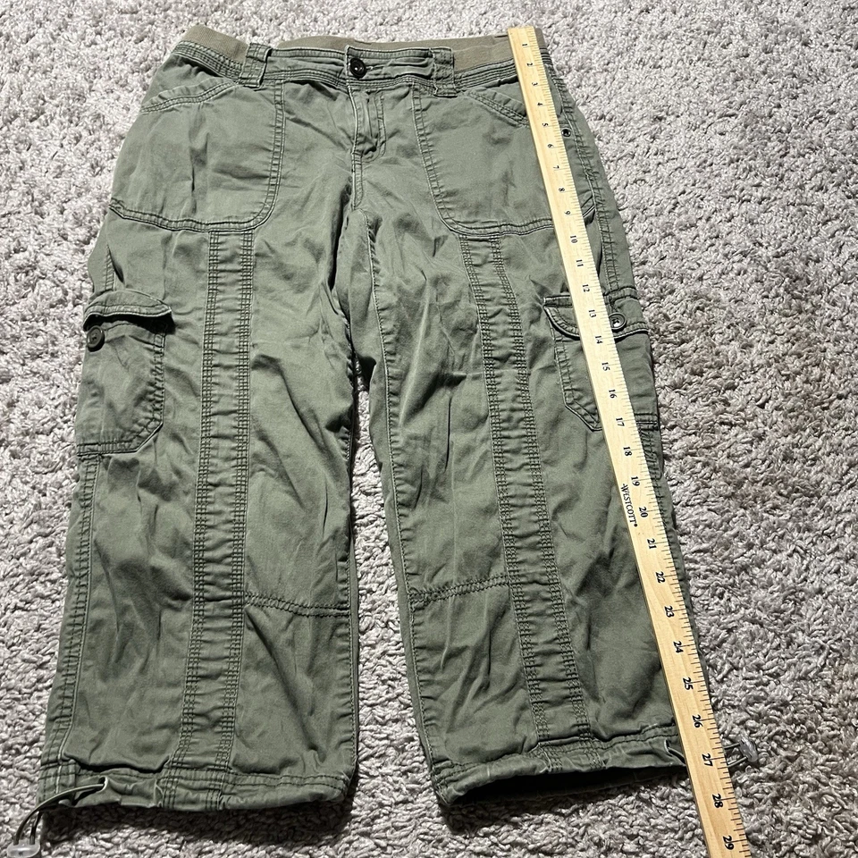 Vintage Y2k Style Co Military Cargo Capri Womens 4P Cinch Baggy 90s Grunge Loose - Image 2 of 4