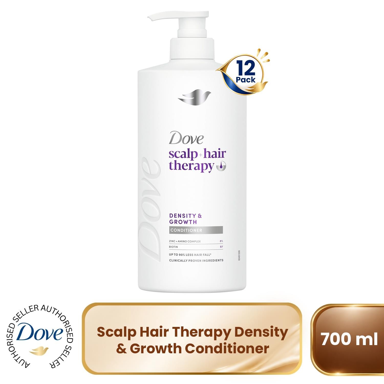 Dove Scalp + Hair Therapy Conditioner 700Ml Density & Growth - Zinc & Biotin - Image 5