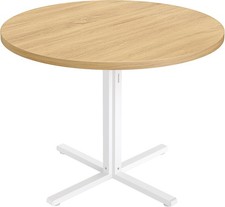 VASAGLE Round Dining Table, Small Kitchen Table for 4 People, Farmhouse Style