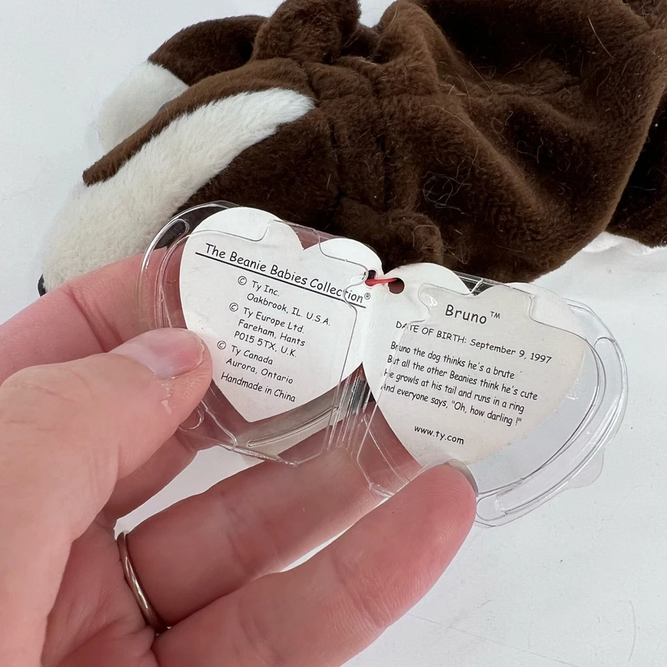 Ty Beanie Bruno Rare Tag Errors Bull Dog - Image 2 of 4