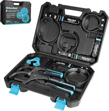 DURATECH 8-Piece Oil Filter Swivel Wrench Set, Wrenches Black 