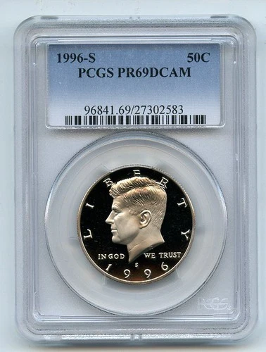 1996-S Kennedy Half Dollar Proof — photo from the most recent tracked eBay sale