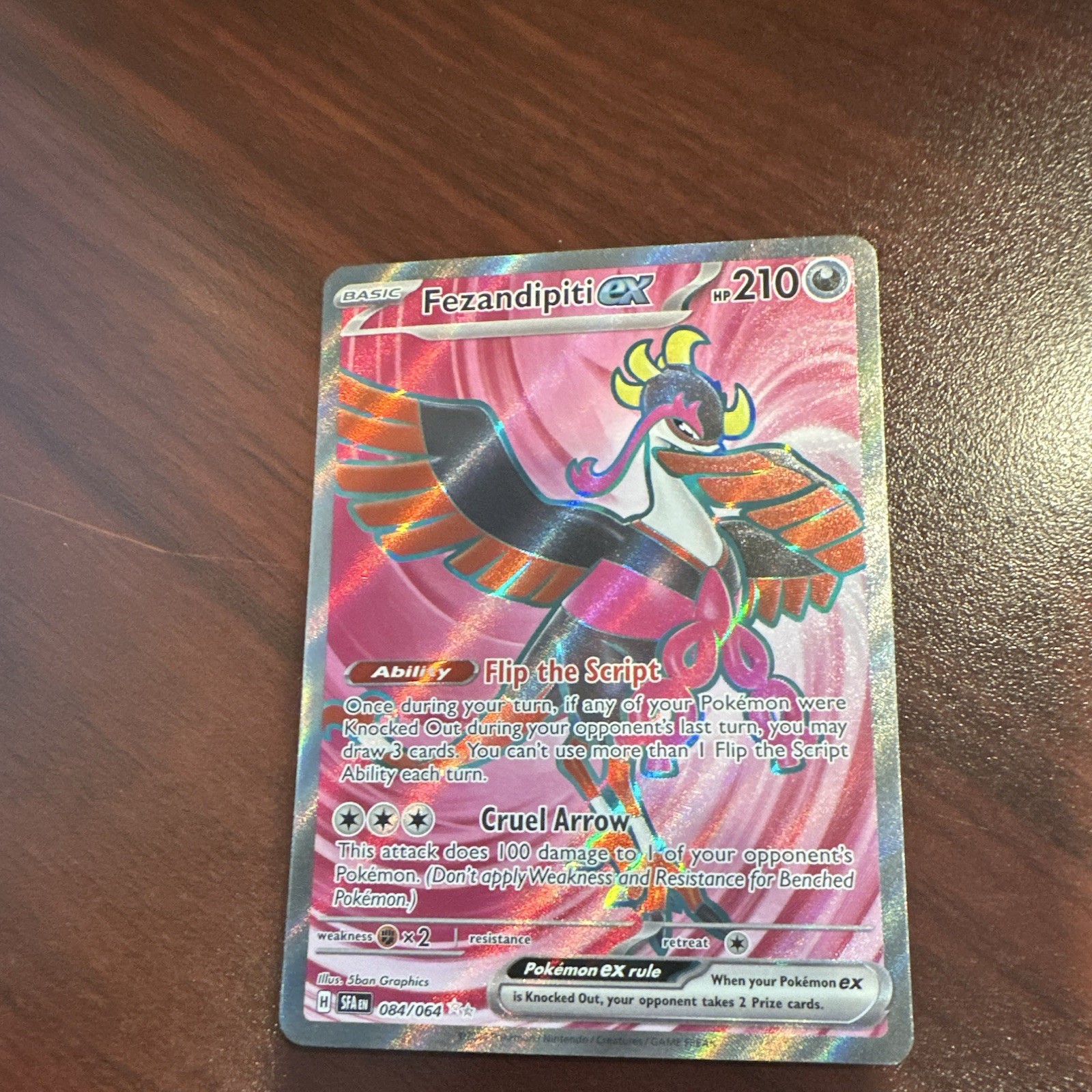 Pokémon TCG Fezandipiti EX 084/064 Sv: Shrouded Fable Holo NM/English
