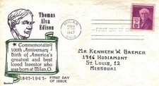 Thomas A Edison #945 FDC Sanders Cachet M5977