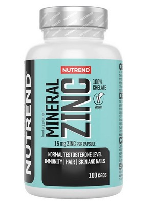 Nutrend Mineral Zinc 100% Chelate - 100 vcaps (136,90 EUR/kg)