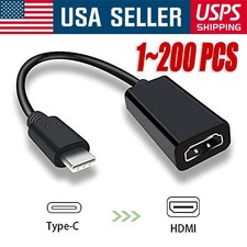 USB-C Type C To HDMI Adapter USB3.1 Cable For MHL Android Phone Tablet Black LOT