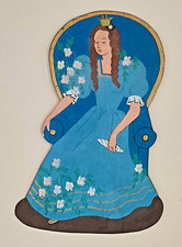 Wunderschönes altes Märchen Holz-Bild Dornröschen 1930-40er Jahre oder Früher