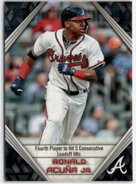 2019 Topps RONALD ACUNA JR. Starting with a Bang Highlights Braves Card #RA-27