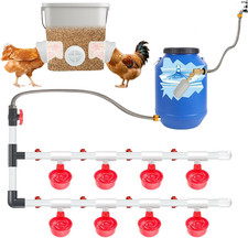 68 Accessories Complete Set Pipeline Automatic DIY Chicken Waterer Feeder System