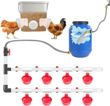 68 Accessories Complete Set Pipeline Automatic DIY Chicken Waterer Feeder System