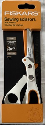 Fiskars Amplify RazorEdge Stoffschere, Länge: 21 cm, Rostfreie Klinge