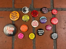 Vintage Gay 1980s 90s Humorous Rights Button Homosexual Humor Lesbian LGBT Lot