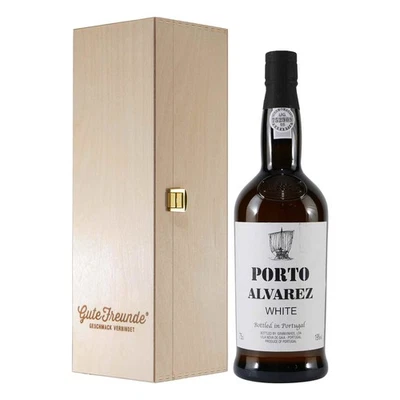 Alvarez Portwein -White- mit Geschenk-Holzkiste - Bild 1 von 4