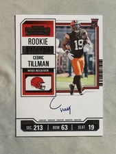 2024 Panini Contenders Variation Cedric Tillman Rookie On Card Auto RC Browns