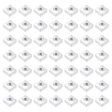 Square Nuts, (M4x7mmx7mm) 200Pcs, Carbon Steel Coarse Thread Square Fastener Nut