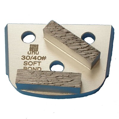 30/40 Grit soft bond trapezoid diamond grinding shoes-hard concrete Lavina 2seg