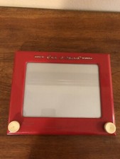 Vintage 1960s Red Original 505 Ohio Art Magic Etch A Sketch Drawing Screen-EVC