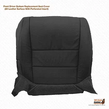 Driver Bottom Replacement Perforated Leather Seat Cover Black For 2007 Acura TL