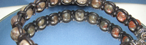 Pearl Tiger Eye Bead Necklace Leather Agate Bracelet Earring Bea Pin 5 Piece Set - Picture 11 of 24