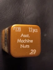 12 Pcs Universal Powermaster Corporation HO Assorted Machine Nuts #120 NOS
