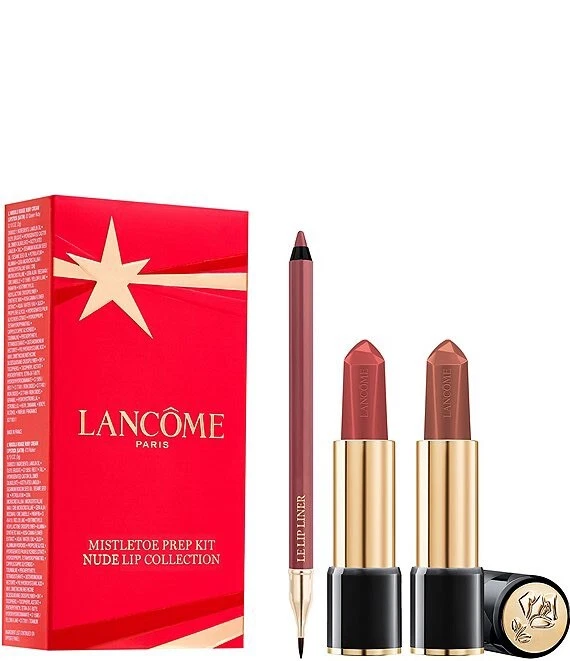Lancome L'Absolu Rouge Mistletoe Prep Kit - Red collection NEW In Box