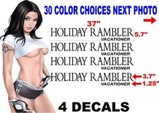 HOLIDAY RAMBLER VACATIONER RV LOGO DECAL CAMPER  30 COLOR OPTIONS