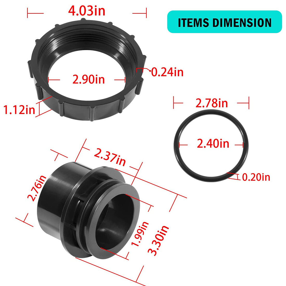 Replace Pentair 270100 Valve Adapter Adaptor Kit Pool Spa