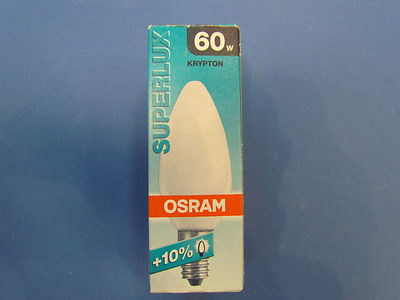 OSRAM Glühlampe Superlux Softone weiß opal 60W E14 Krypton Kerzenlampe 