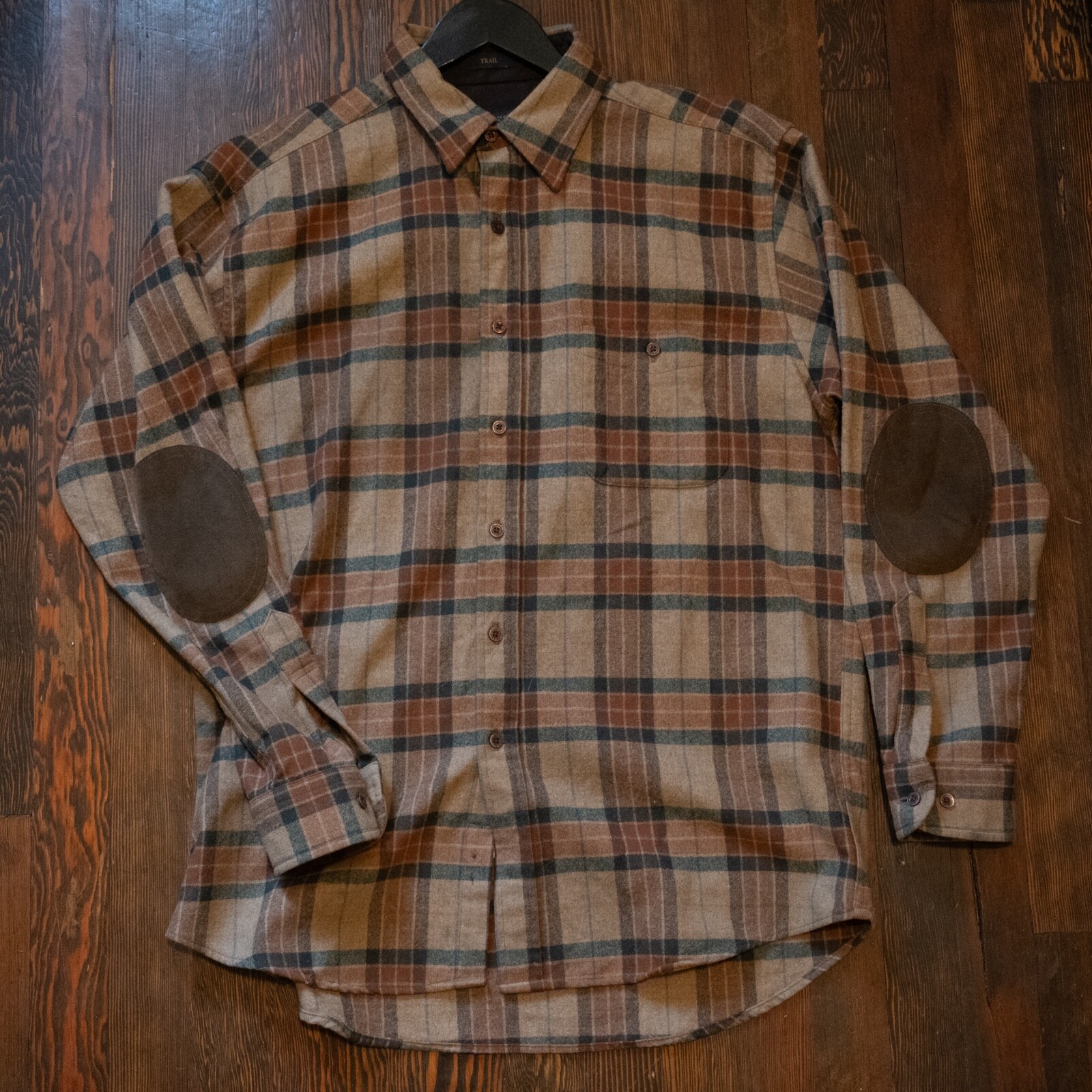 Pendleton Trail Ranger Brown Plaid Long Sleeve Sh… - image 1