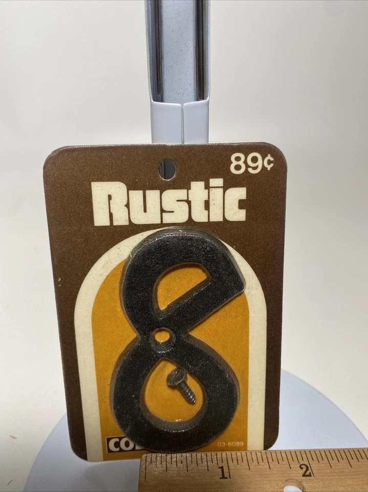 Vintage Cole Rustic Aluminum Cast Metal Mailbox Letters NOS Number 8 - Image 2 of 4