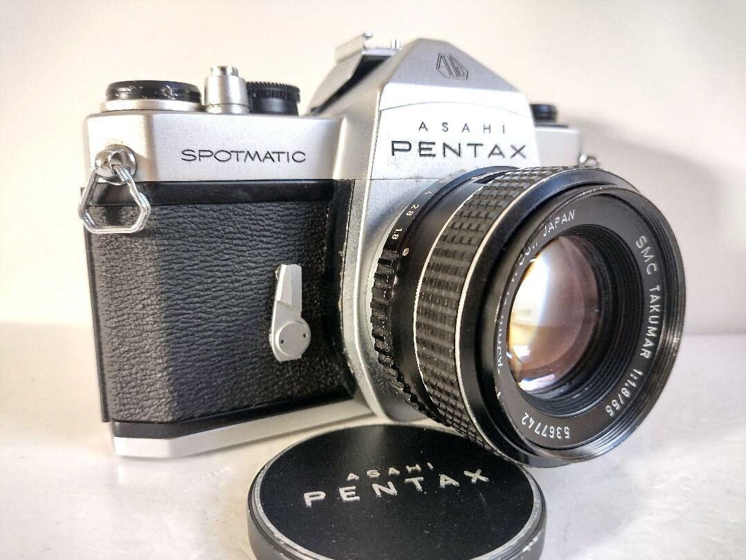 ［美品］ペンタックス Pentax Spotmatic SMC 55mm 1.8 165 Pentax Spotmatic SP 35mm Film Camera SMC Takumar 55mm f/1.8