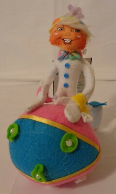 ANNALEE 5'' EASTER EGG ROLL ELF POSEABLE FELT PLUSH FIGURE NWT SMILING 211020