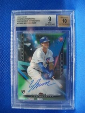 NICO HOERNER 2020 Topps Finest Firsts Green Wave AUTO BGS MINT 9 Cubs 01/99 RC