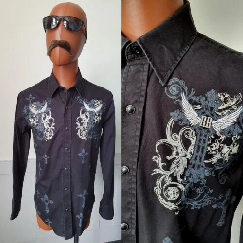 Western 100% Cotton Vintage Casual Shirts & Tops for Men