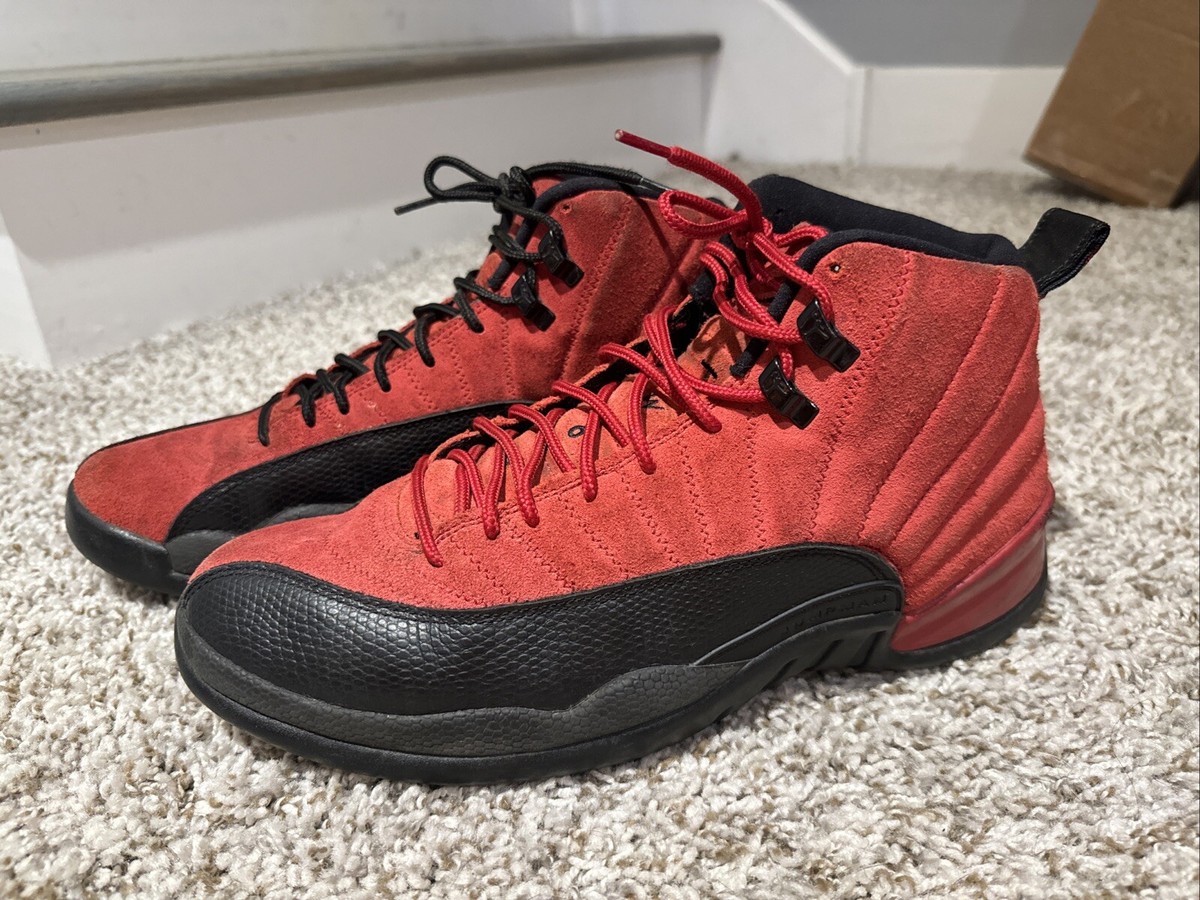 Jordan 12 Retro Reverse Flu Game 2020 Red Black Size 11.5 Pre-owned | eBay